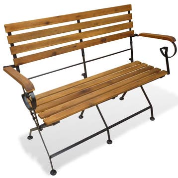 vidaXL Tuinbank inklapbaar 112 cm massief acaciahout, Verzenden