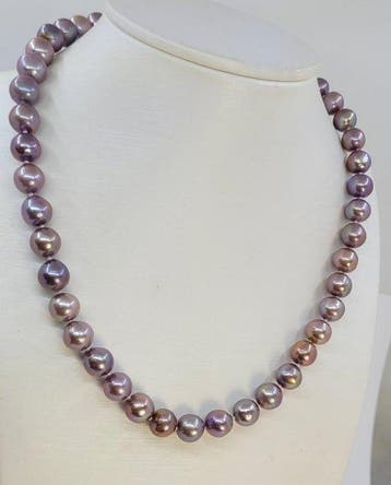 Sans prix de réserve - Collier Perles Edison bronze 9×10 mm, Nieuw