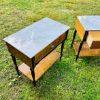 Table de chevet - Bois, Marbre - 1 pièce.