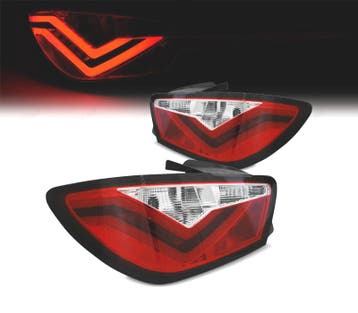 FEUX ARRIÈRE POUR SEAT IBIZA 3P 08-12 LIGHT BAR ROUGE CHROMÉ, Verzenden, Nieuw