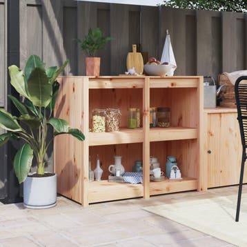 vidaXL Keukenkast voor buiten MEPPEL 106x55x92 cm massief, Verzenden, Nieuw
