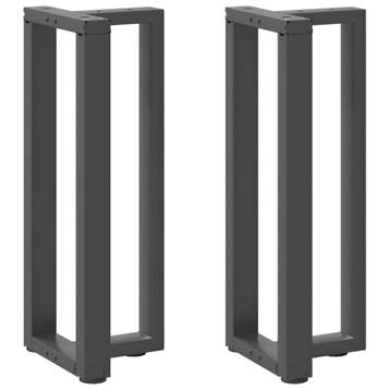 vidaXL Console tafelpoten 2st T-vormig 25x28x(72-73)cm staal, Maison & Meubles, Verzenden