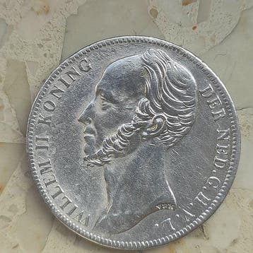 Nederland. Willem II. 1 Gulden 1848 (Zonder minimumprijs)