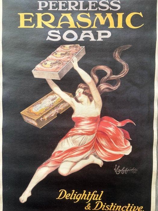 Leonetto Cappiello - Peerless Erasmic Soap - Jaren 1970, Antiek en Kunst, Kunst | Tekeningen en Fotografie