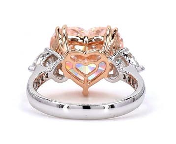 Ring - 14 karaat Witgoud, Roségoud - 8.00ct. tw. Roze