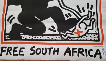 Keith Haring - Libertad Sudáfrica, Free Sudafrica Póster de