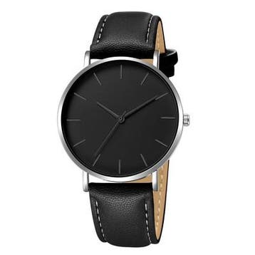 Horloge Modern Zwart Zilveren Rand 40mm, Verzamelen, Verzenden, Nieuw