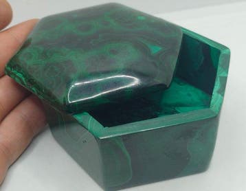Qualité supérieure - Malachite naturelle - boîte à bijoux