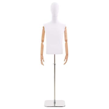 vidaXL Verstelbare mannequin van 170-218 cm met voet Man PP, Articles professionnels, Verzenden