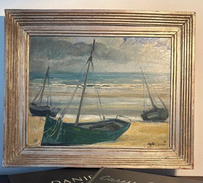 Albert Alleman (1892-1933) - Strand, Antiquités & Art, Art | Peinture | Classique