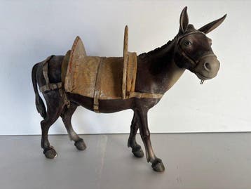 sculptuur, Presepe Napoletano - Asino Antico - fine 800 - 32