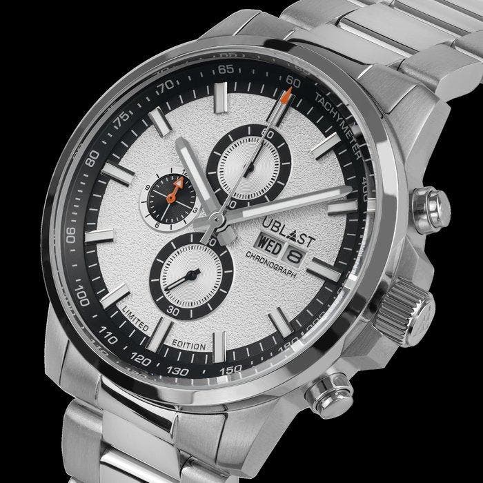 Ublast - Pit Stop - Chronograph - REF.UBPIT43WH - Ltd., Handtassen en Accessoires, Horloges | Heren