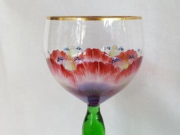 Theresienthaler Krystalglasfabrik - Verre à vin - Vitrail