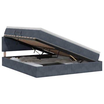 vidaXL Opbergbed met hoofdeinde Donkergrijs 180 x 200 cm, Verzenden, Nieuw