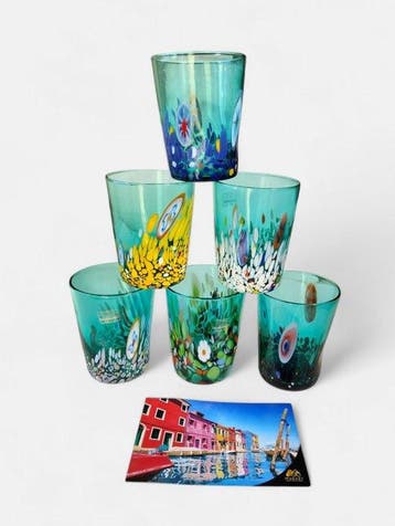 MurArt - MurArt - Drinkset (6) - Glas - Murrine Millefiori