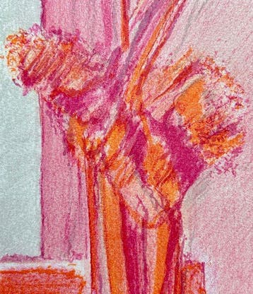 Jean-Marie Zacchi (1944) - Bouquet rouge - Lithographie