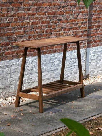 Wandtafel - Teak - Teakhouten sidetable