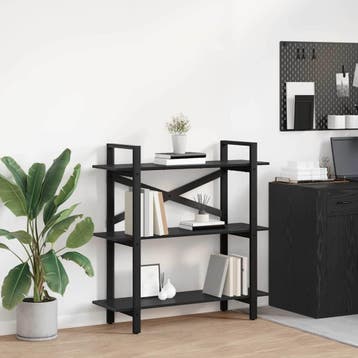 vidaXL Boekenplank 3-laags 100 x 33.5 x 64 cm Bewerkt hout, Verzenden