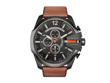 Diesel Mega Chief DZ4343 - Herenhorloge 51 mm - Chronograaf, Verzenden, Zo goed als nieuw
