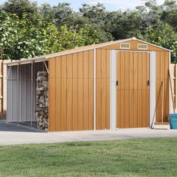 vidaXL Tuinschuur 277x279x179 cm gegalvaniseerd staal, Verzenden, Nieuw