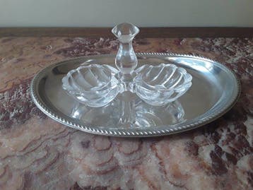 Baccarat - Salière et poivrière (2) - Cristal, acier, Antiquités & Art