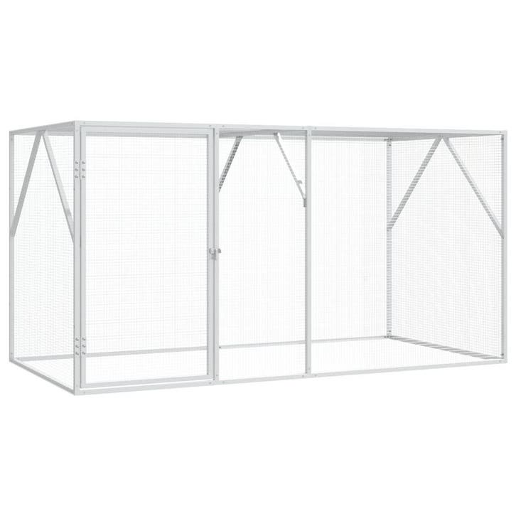 vidaXL Vogelkooi Antraciet 208 x 102 x 108 cm Gegevens staal, Dieren en Toebehoren, Vogels | Toebehoren, Nieuw, Verzenden