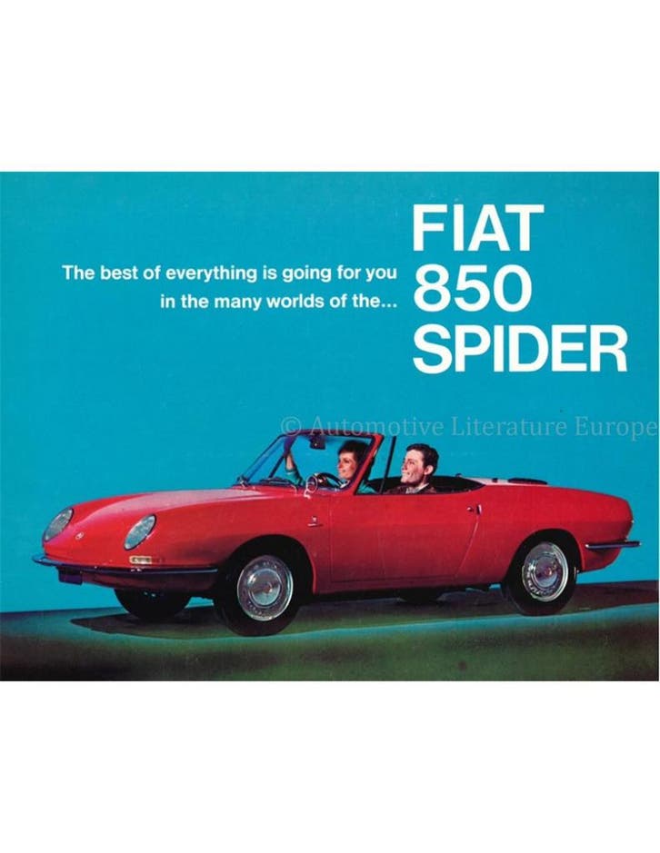 1967 FIAT 850 SPIDER BROCHURE ENGELS (USA), Boeken, Auto's | Folders en Tijdschriften