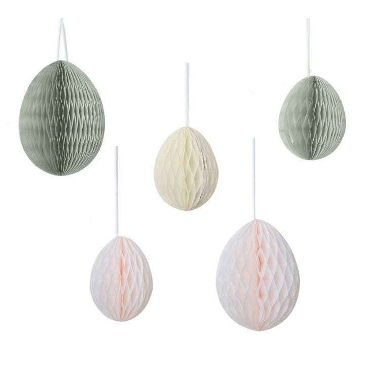 Pasen Hangdecoratie Eiren 12cm 5st, Hobby en Vrije tijd, Feestartikelen, Nieuw, Verzenden