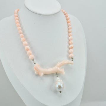 Koraal - Zilver - Halsketting - CORALLO ROSATO