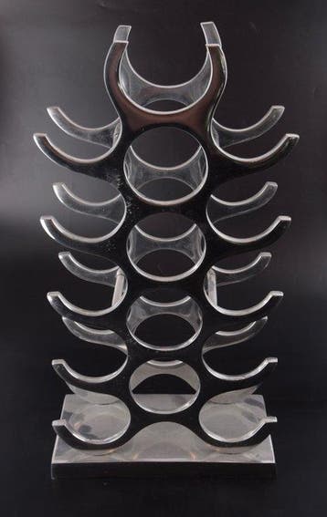 Michael Noll - Wijnrek - Polished Aluminum - 15 flessen, Antiek en Kunst