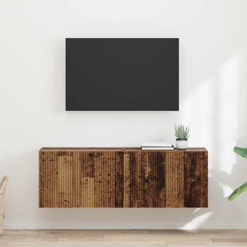 vidaXL TV Wandkast 2 st Oud Hout Bewerkt hout, Verzenden, Nieuw