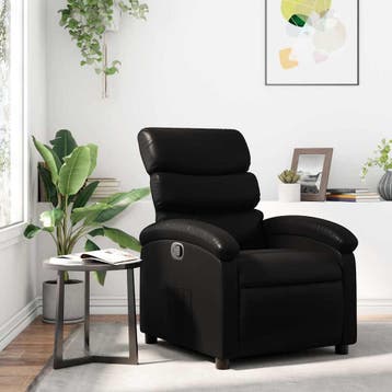 vidaXL Relaxfauteuil zwart kunstleer, Verzenden