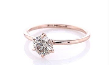 Zonder minimumprijs - Ring - 14 karaat Roségoud - 0.80ct., Nieuw