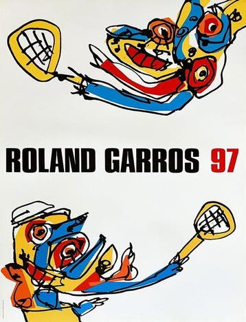 Antonio Saura - Originalplakat - Roland Garros 1997