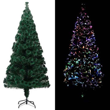 vidaXL Kunstkerstboom met standaard 180 cm glasvezel groen, Verzenden