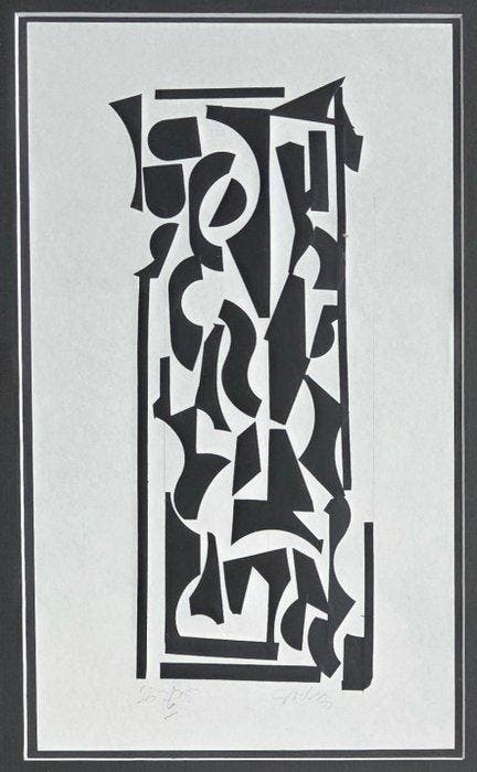 Siep Van Den Berg (1913-1998) - Compositie constructief, Antiek en Kunst, Kunst | Designobjecten