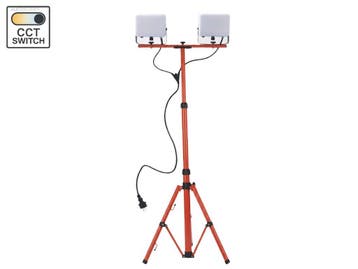 (2x) Werklamp 2x50W LED 3in1 kleur CCT..., Bricolage & Construction, Éclairage de chantier