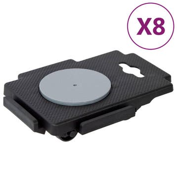 vidaXL Verhuishondjes met 8 wielen 8 st 150 kg polypropeen, Verzenden, Nieuw