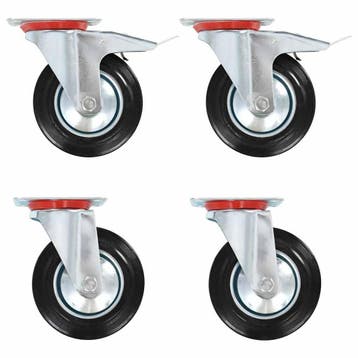 vidaXL Zwenkwielen 4 st 160 mm, Verzenden, Nieuw