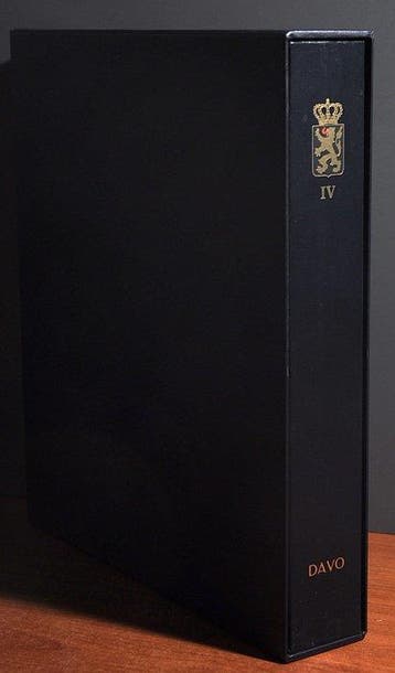 Accessoires België - Een lege luxe DAVO album met cassette, Postzegels en Munten, Gestempeld
