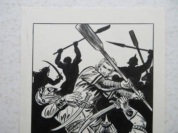 Karel Biddeloo - 1 Original drawing - De Rode Ridder -, Nieuw