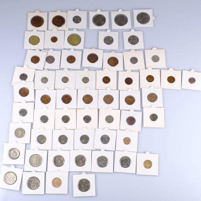 Zuid-Afrika, Verenigd Koninkrijk. 1936-1994 (Lot of 58, Postzegels en Munten, Munten | Europa | Niet-Euromunten