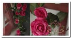 Zijden Rozen Guirlande 005 Fuchsia, Nieuw