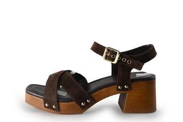 Manfield Sleehakken in maat 39 Bruin, Kleding | Dames, Bruin, Verzenden, Zo goed als nieuw, Schoenen met hoge hakken