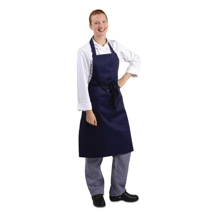 Whites halterschort donkerblauw | Polyester/Katoen |, Zakelijke goederen, Horeca | Keukenapparatuur, Nieuw in verpakking, Verzenden