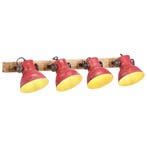 vidaXL Wandlamp 25 W E27 90x25 cm verweerd rood, Verzenden, Nieuw