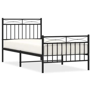 Bed 90x200 Zwart | Retour deal | 41% korting! (bedframe), Huis en Inrichting, 90 cm, Eenpersoons, Verzenden, Zo goed als nieuw