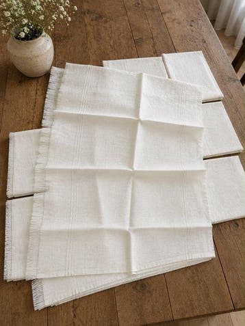 Tovaglioli puro lino anni 70 - Servet (12) - 50 cm - 50 cm