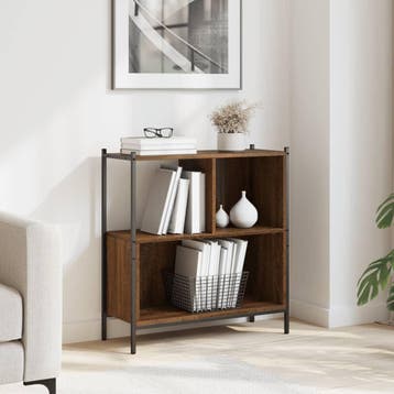 vidaXL Boekenkast 72x28x77,5 cm bewerkt hout bruin, Huis en Inrichting, Verzenden, Nieuw