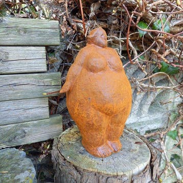 sculptuur, STANDING GLORIOUS LADY - 24 cm - Gietijzer